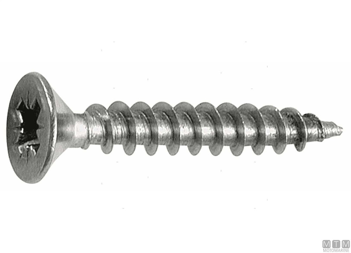 DIN6112 wood self-tapping screws stainless steel A2 4x25 100 pcs - original photo Motomarine Srl