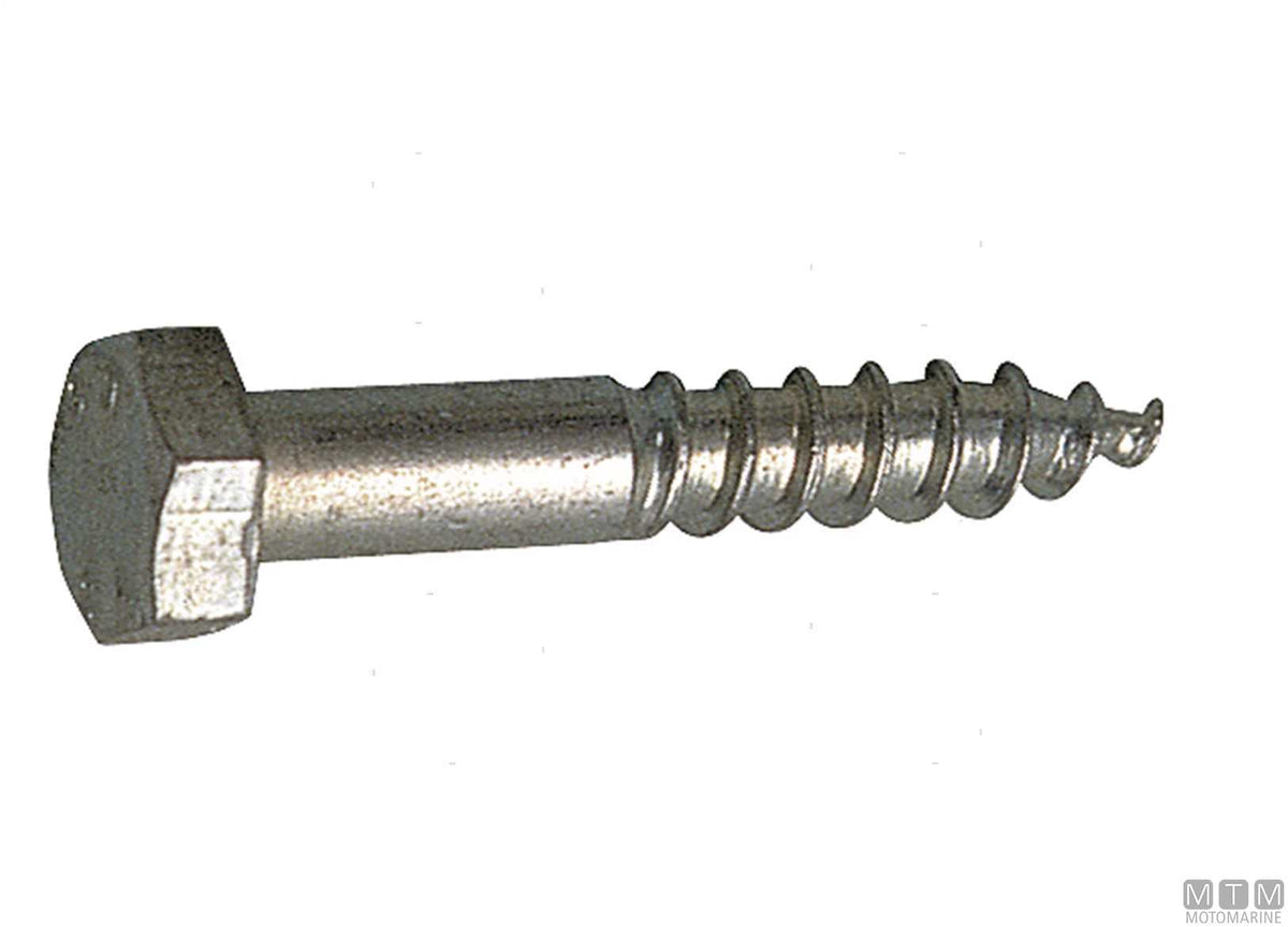 DIN571 A2 stainless hex head wood screws 8x120 10 pcs - original photo Motomarine Srl