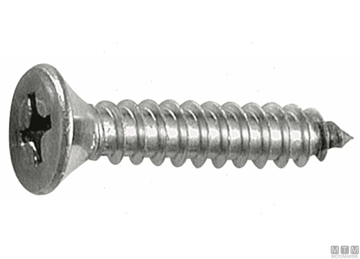 Self-tapping screws DIN7982 flat head A4 stainless 3.5x13 mm - 100 pcs - original photo Motomarine Srl