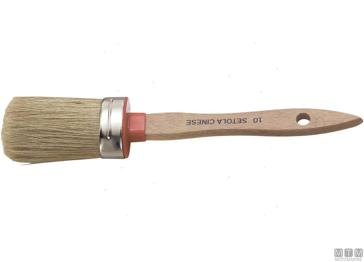 Oval brush natural bristle 40 mm - original photo Motomarine Srl