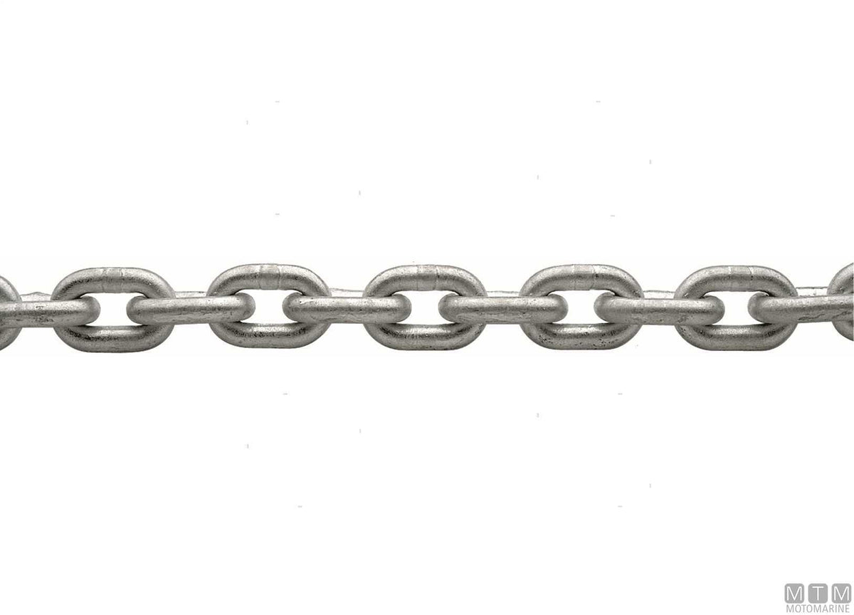 Calibrated chain DIN766 Ø7 mm 50 m galvanized steel G43 - original photo Motomarine Srl