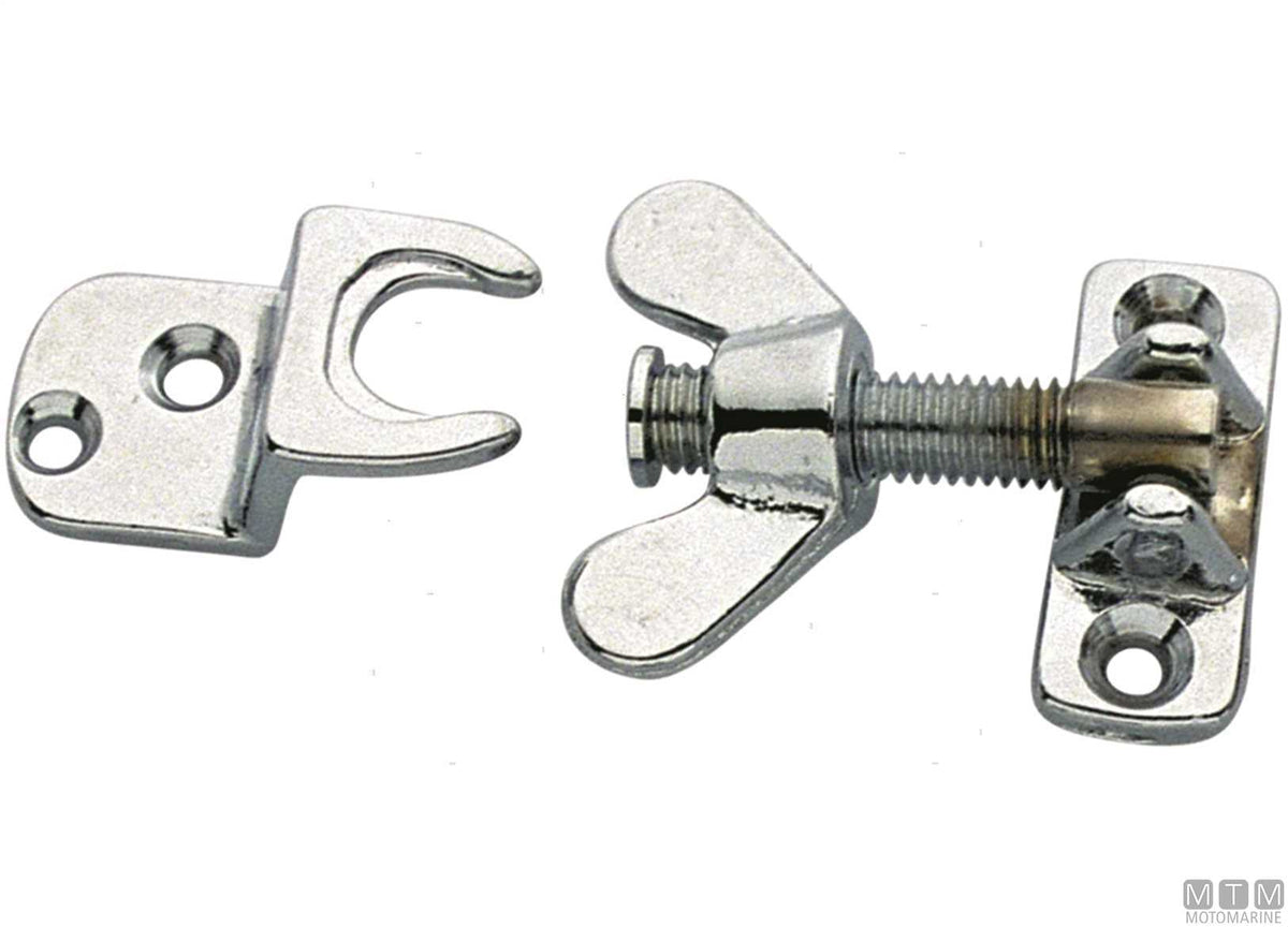 Butterfly latch 40x38 mm, chrome-plated brass - original photo Motomarine Srl