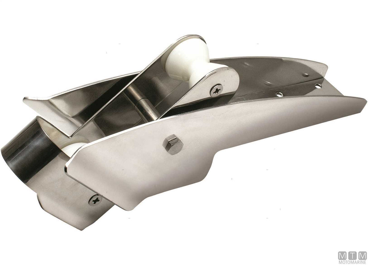 XL tilting chain bow roller 420 mm, stainless steel 316 - original photo Motomarine Srl