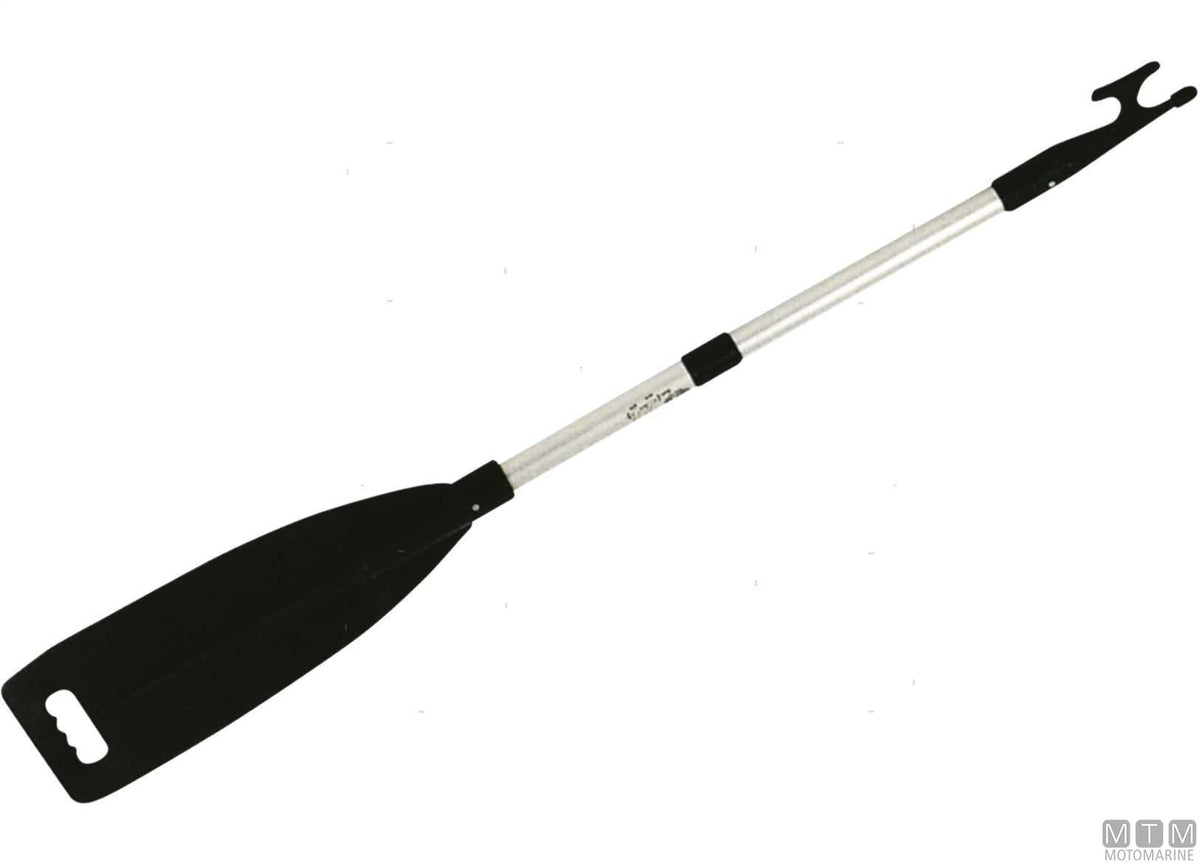 Telescopic paddle with boat hook 100/130 cm in aluminium - original photo Motomarine Srl