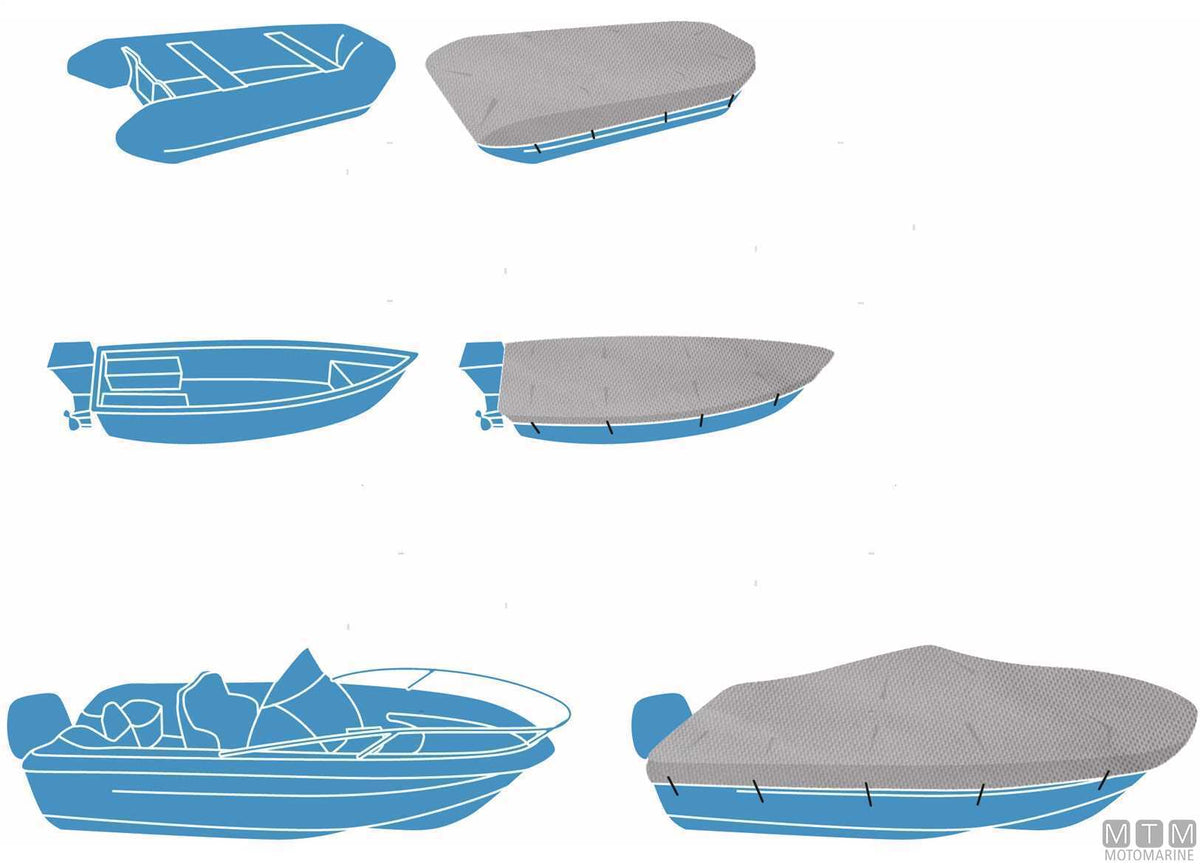 Silver Shield M boat cover L518-579 cm W244 cm - original photo Motomarine Srl