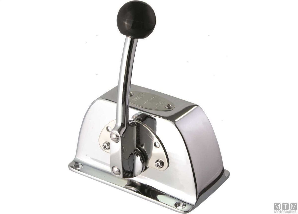 Twin-lever single-action control top chrome for dashboard mount - original photo Motomarine Srl