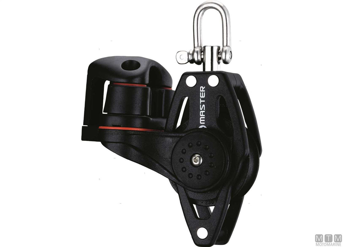 Master single block, ball-bearing sheave Ø40 mm - original photo Motomarine Srl