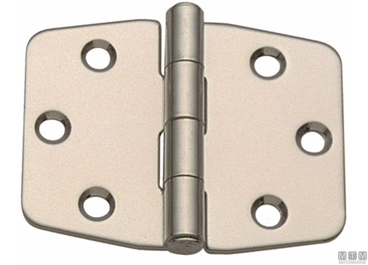 Biscuit hinge, 60x74 mm, in stainless steel 316 - original photo Motomarine Srl