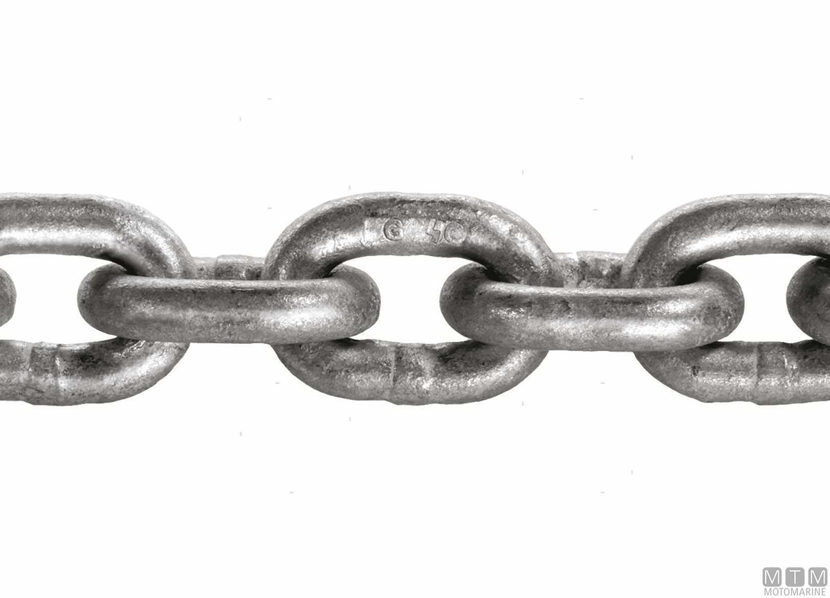 Calibrated chain DIN766 Ø8 mm 30 m galvanized steel G43 - original photo Motomarine Srl