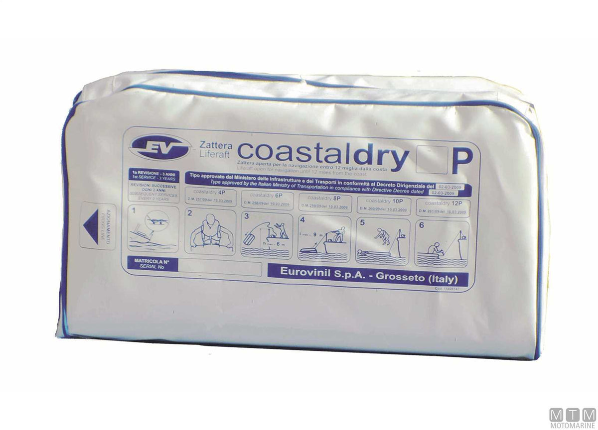 EV Oceandry 9650 Italia liferaft, ABS container 10P - original photo Motomarine Srl
