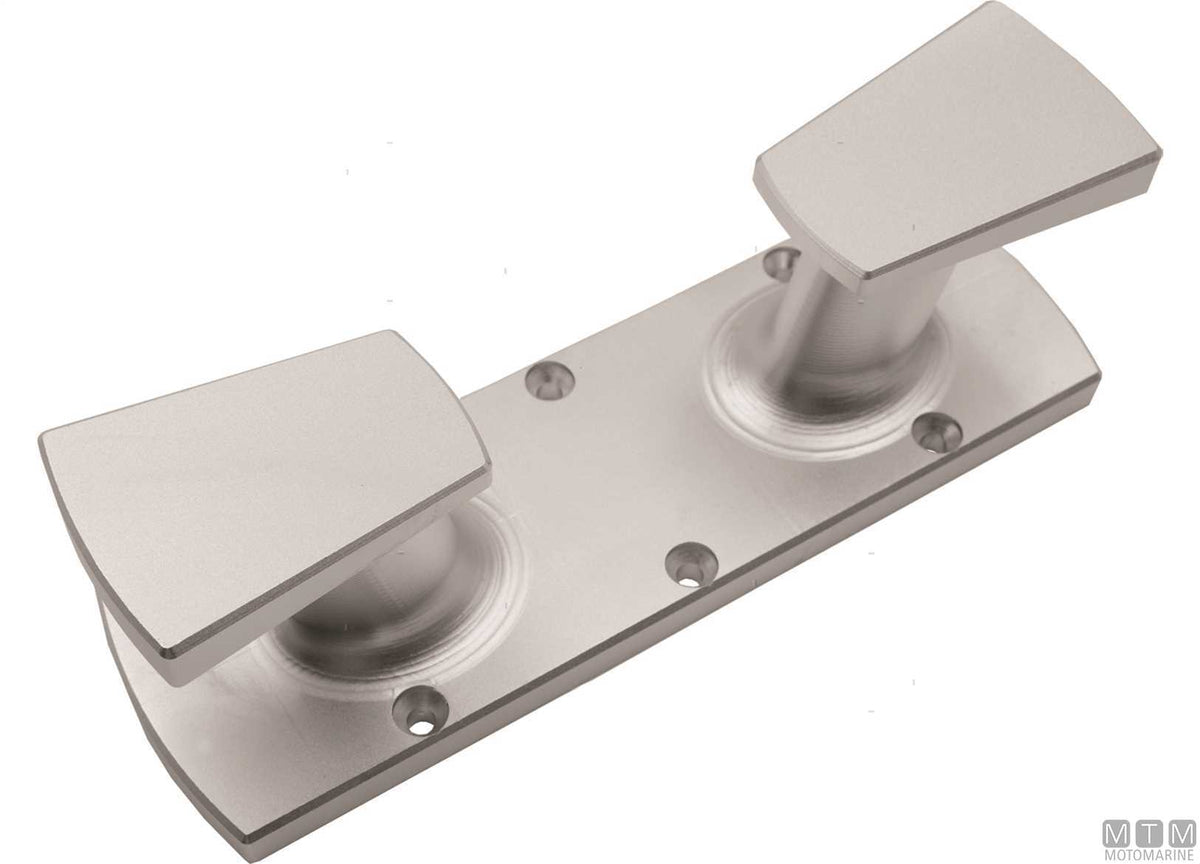 2-horn cleat Edge 250 mm in aluminium - original photo Motomarine Srl