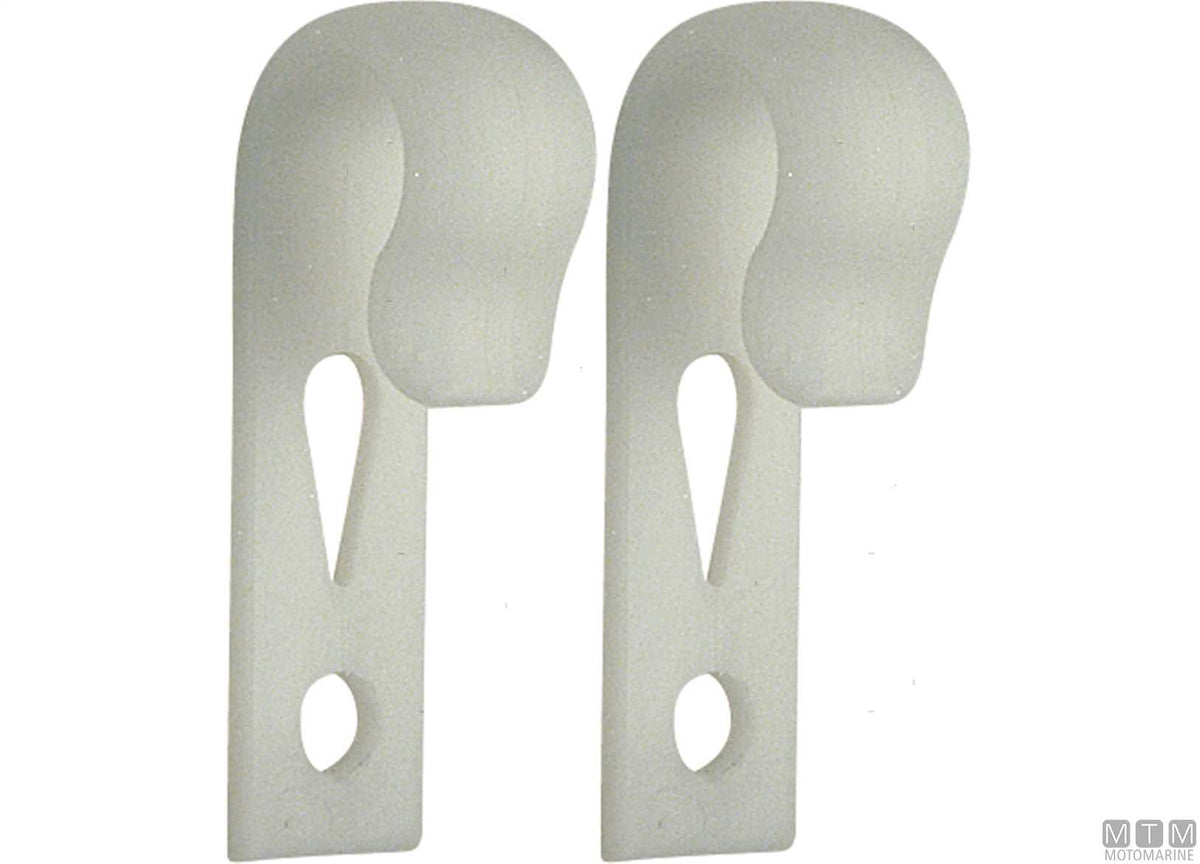 Pair of Flat-Fender plastic fender hooks - original photo Motomarine Srl