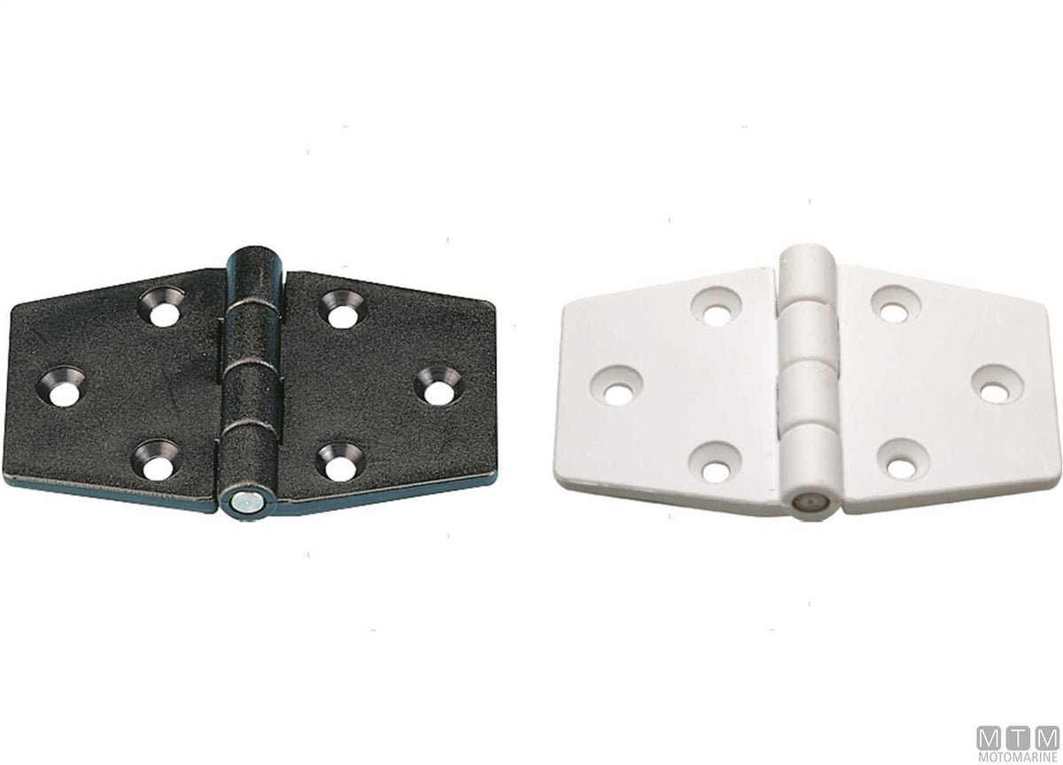 Biscuit hinge 60x95 mm in black plastic - original photo Motomarine Srl
