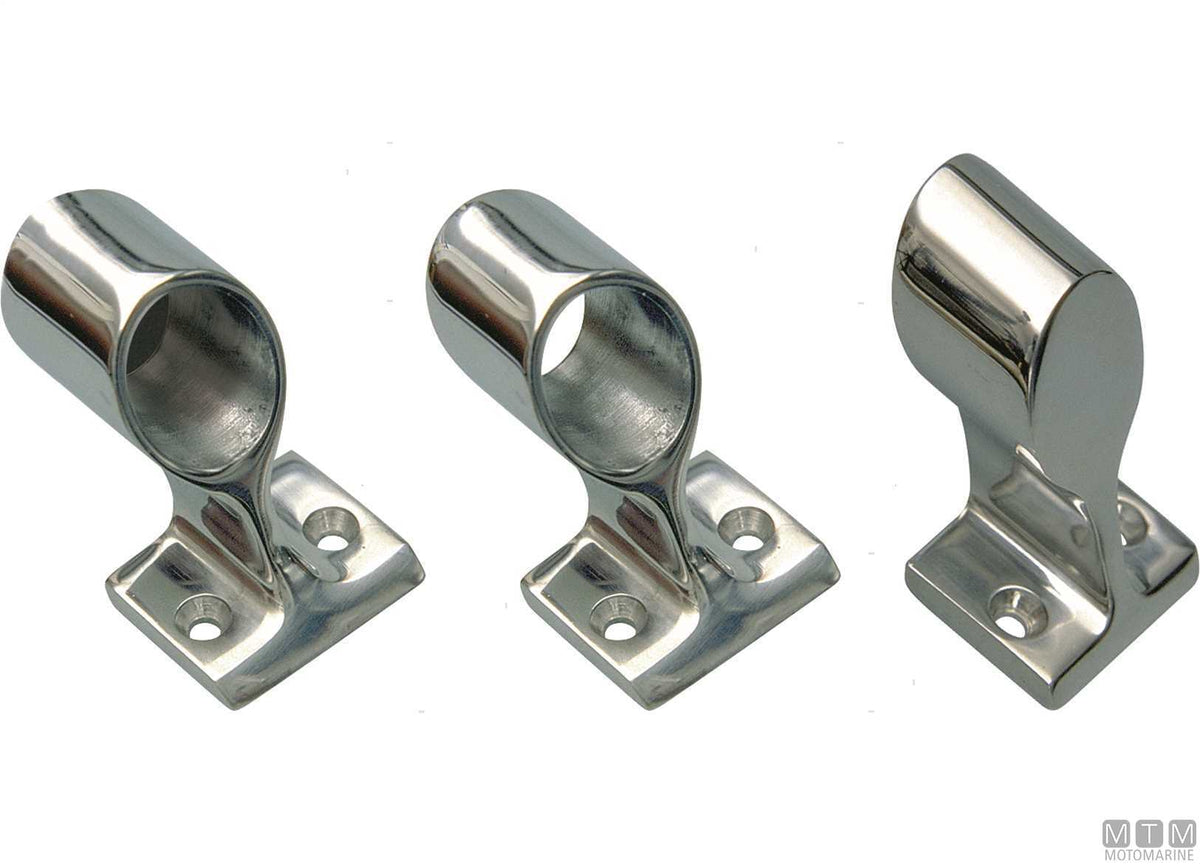 Left end support New Line D22 mm, stainless steel 316 - original photo Motomarine Srl