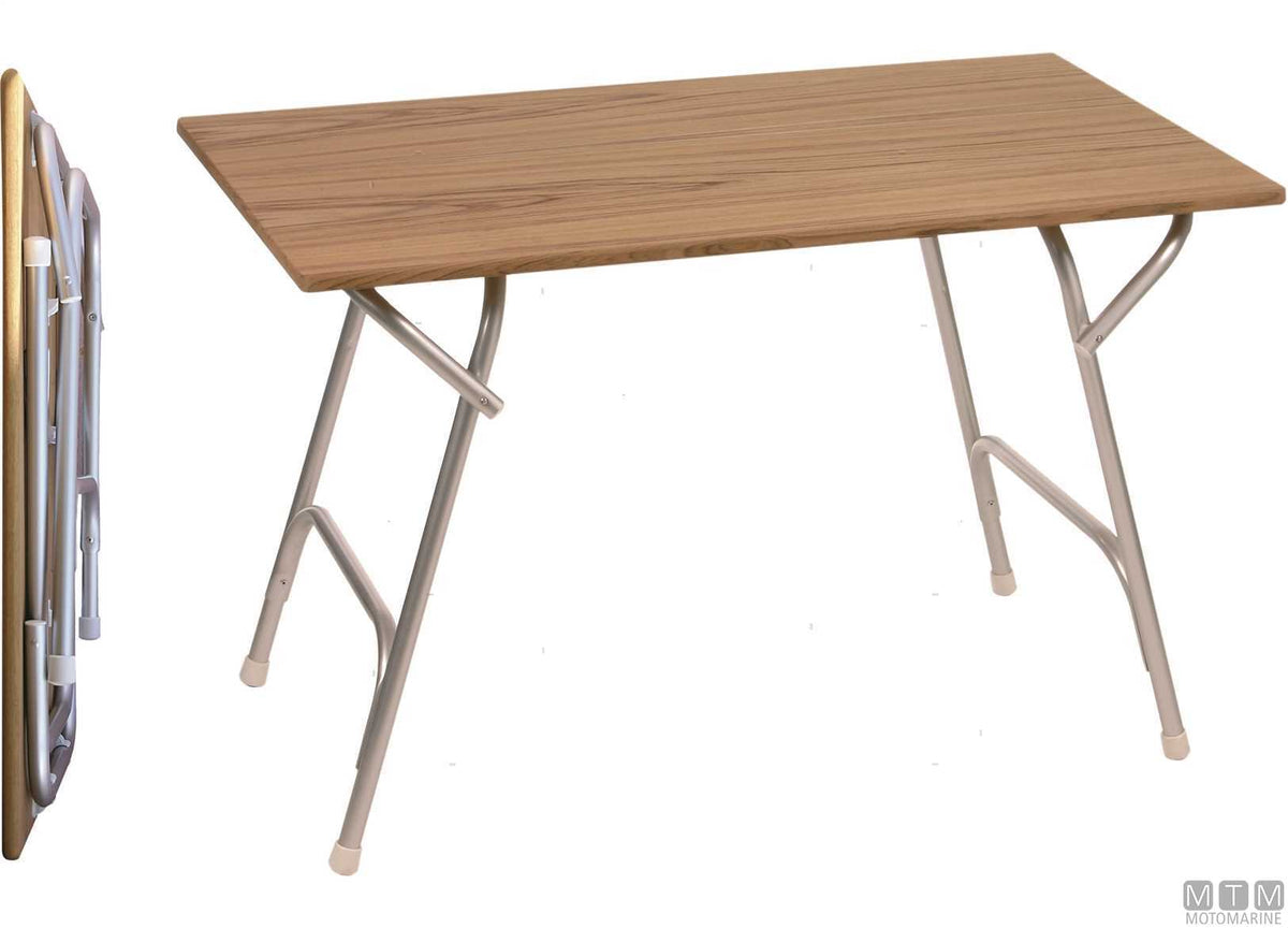 Forma M600T table 120x75 cm H56/73 cm in teak/aluminium - original photo Motomarine Srl