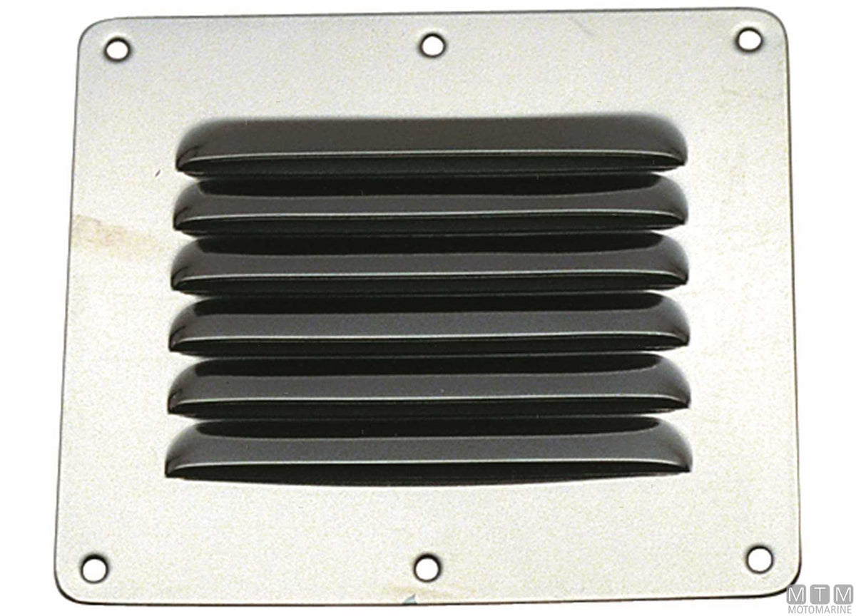 Air vent grille 127x67 mm, stainless steel - original photo Motomarine Srl