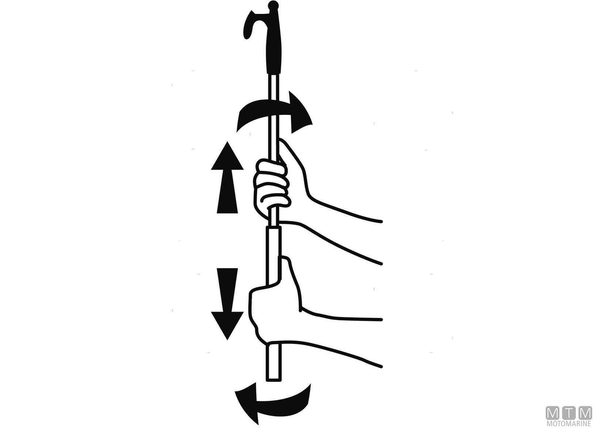 3-stage telescopic boat hook 110/250 cm, aluminium - original photo Motomarine Srl