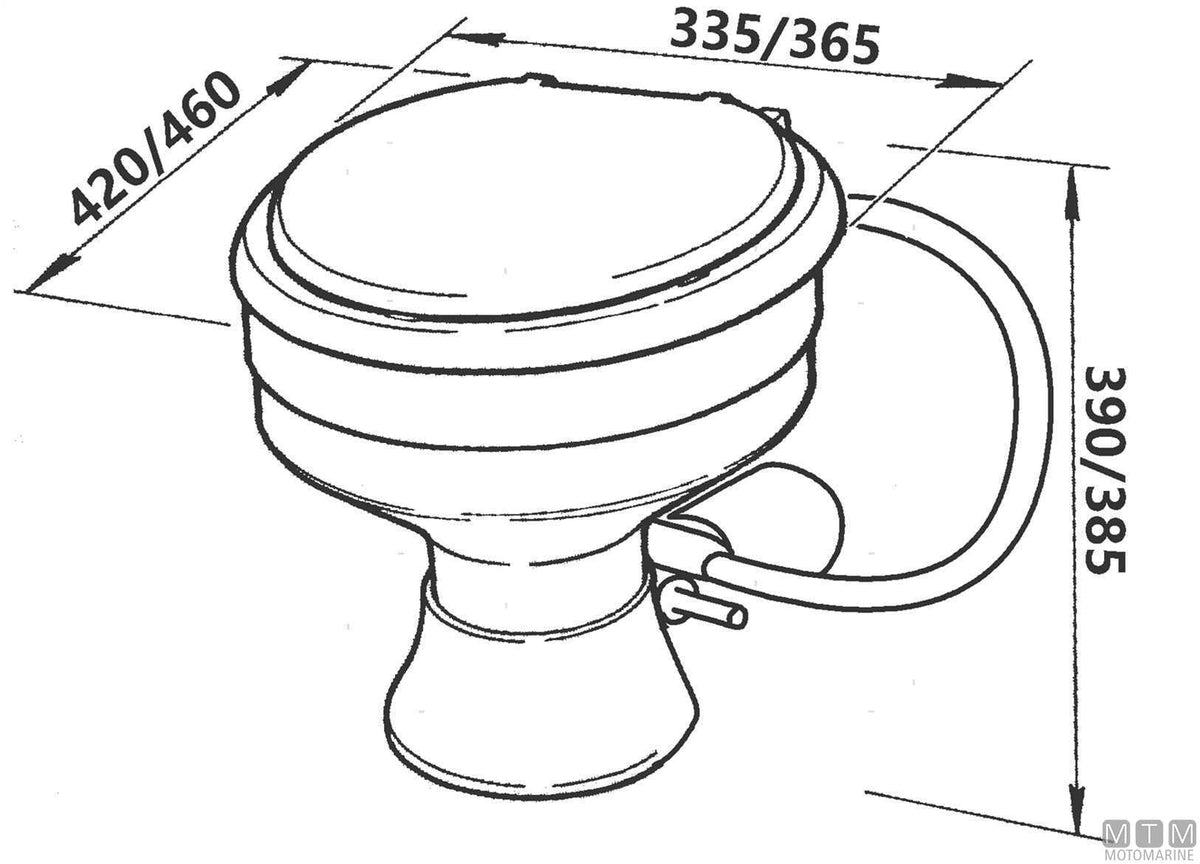 Ocean Compact ABS toilet seat 315x335 mm - original photo Motomarine Srl