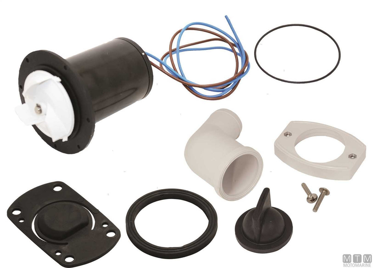 Johnson electric toilet outlet elbow fitting - original photo Motomarine Srl