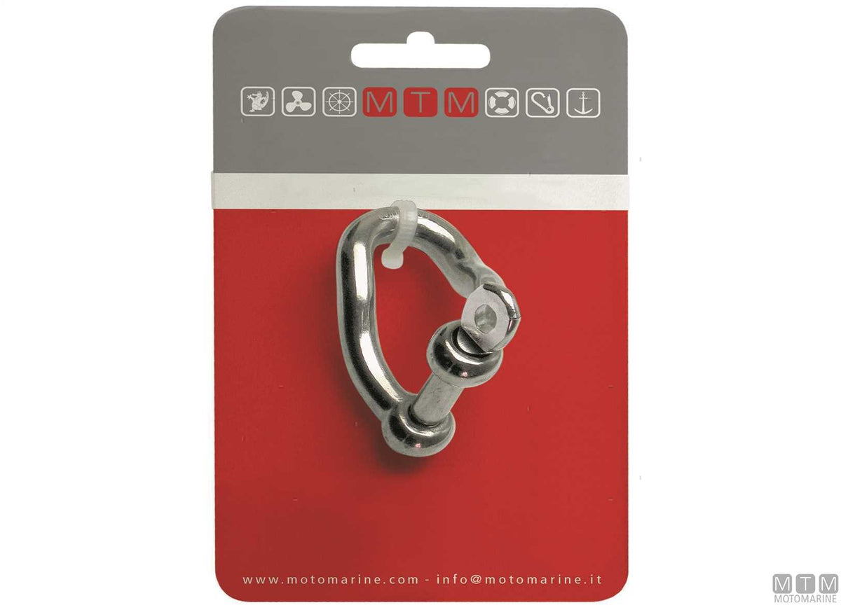 Twisted shackle Ø5 mm stainless steel 316 M-CARD - original photo Motomarine Srl