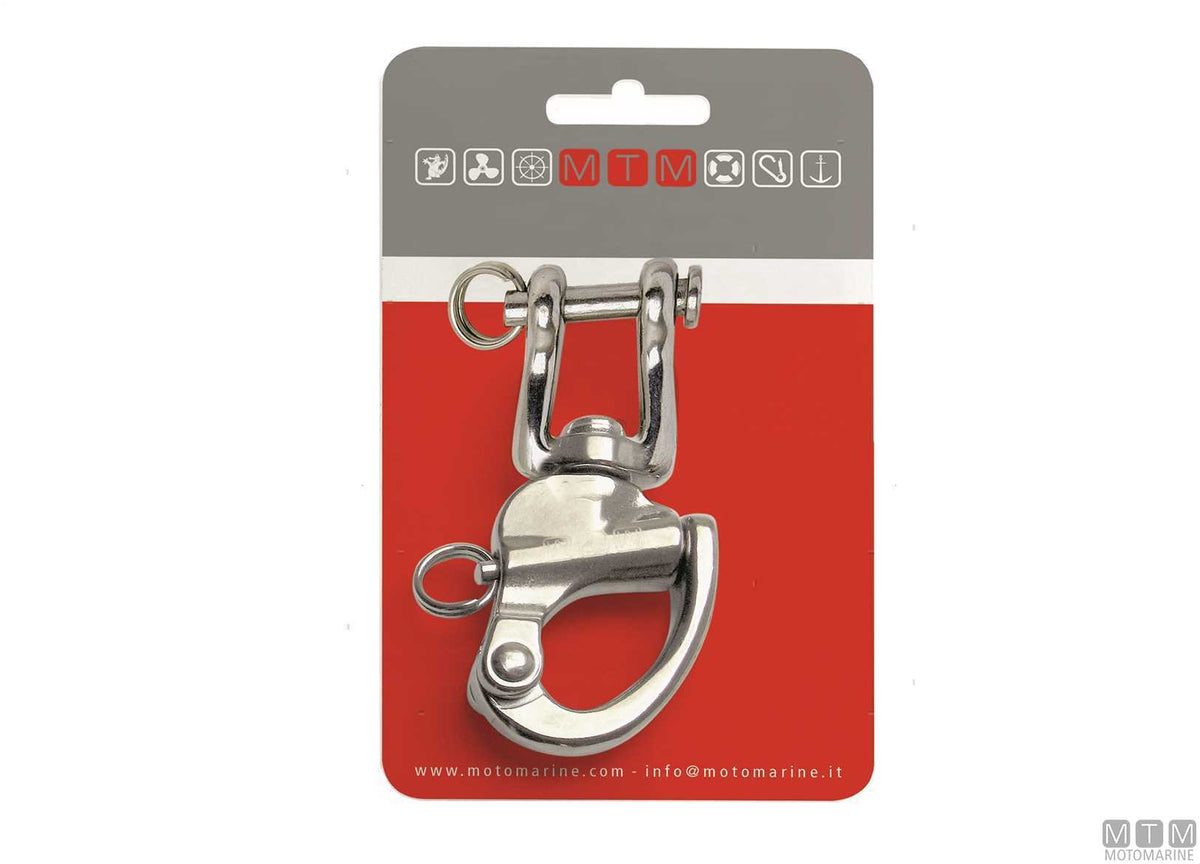 Spinnaker quick release snap shackle with shackle L138 mm, 316 stainless steel, M-Card - original photo Motomarine Srl