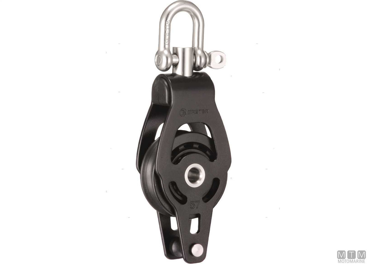 Single block Master Hercules, ball bearing sheave Ø57 mm - original photo Motomarine Srl