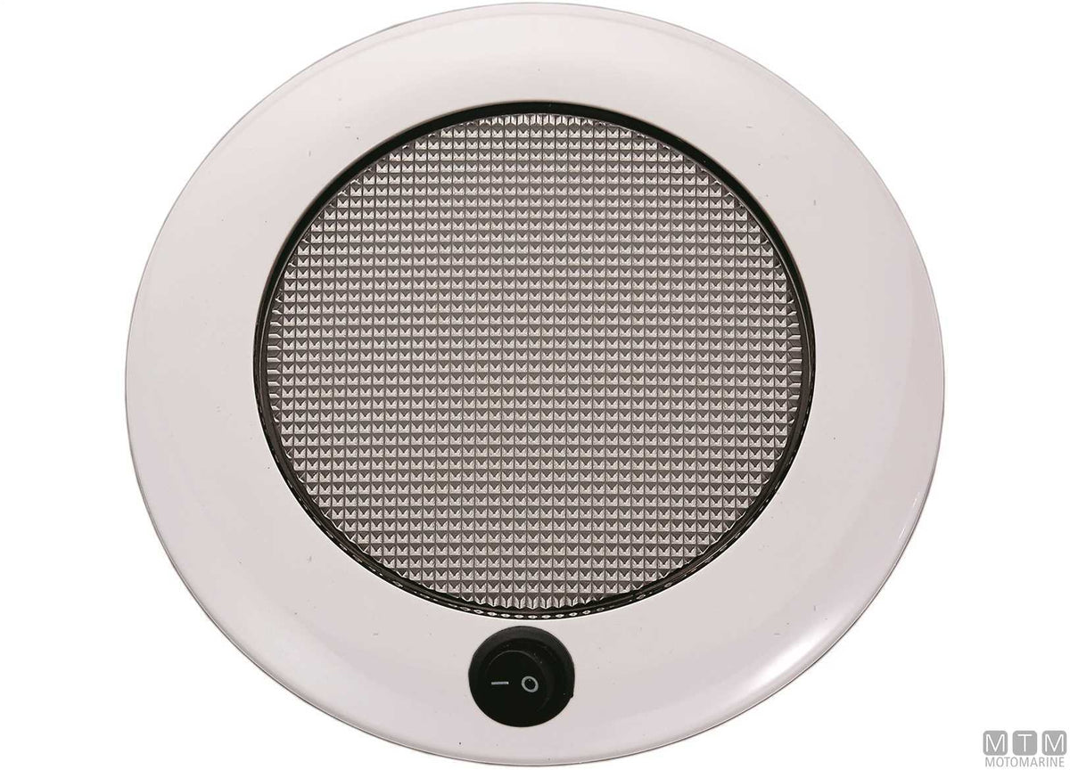 Slim LED ceiling light with switch Ø127 mm 10-30V - original photo Motomarine Srl