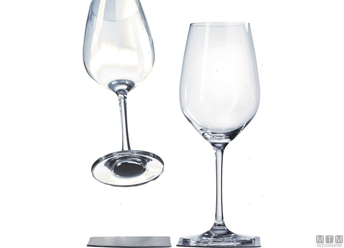 Pair of Silwy magnetic wine glasses - original photo Motomarine Srl