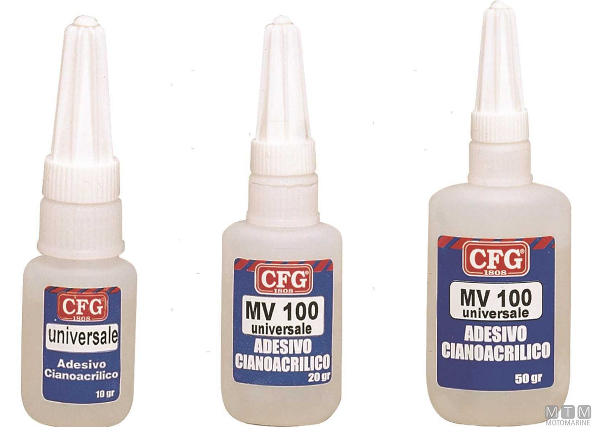 CFG MV100 cyanoacrylate instant adhesive 20 ml - original photo Motomarine Srl