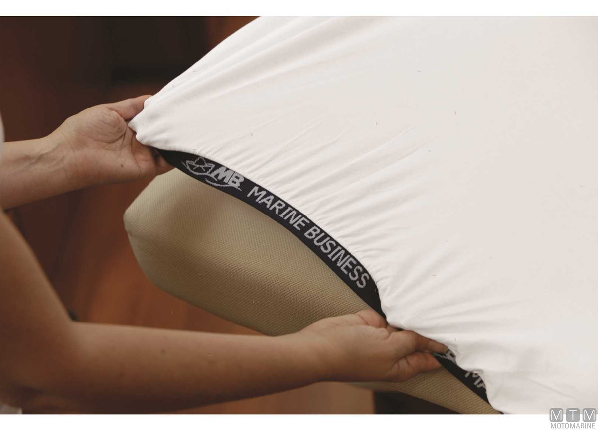 MB adjustable fitted sheet model G - white - original photo Motomarine Srl