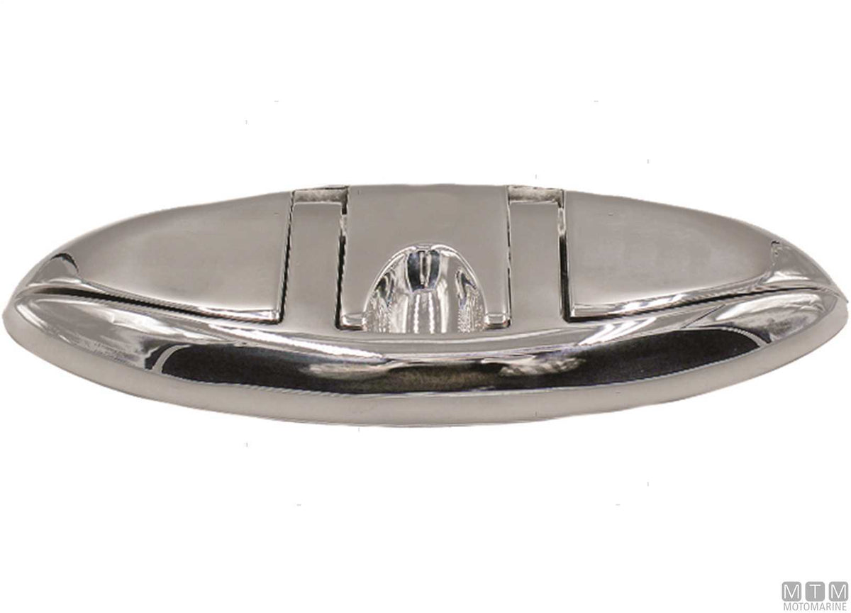Folding flush cleat 120 mm in AISI 316 stainless steel - original photo Motomarine Srl