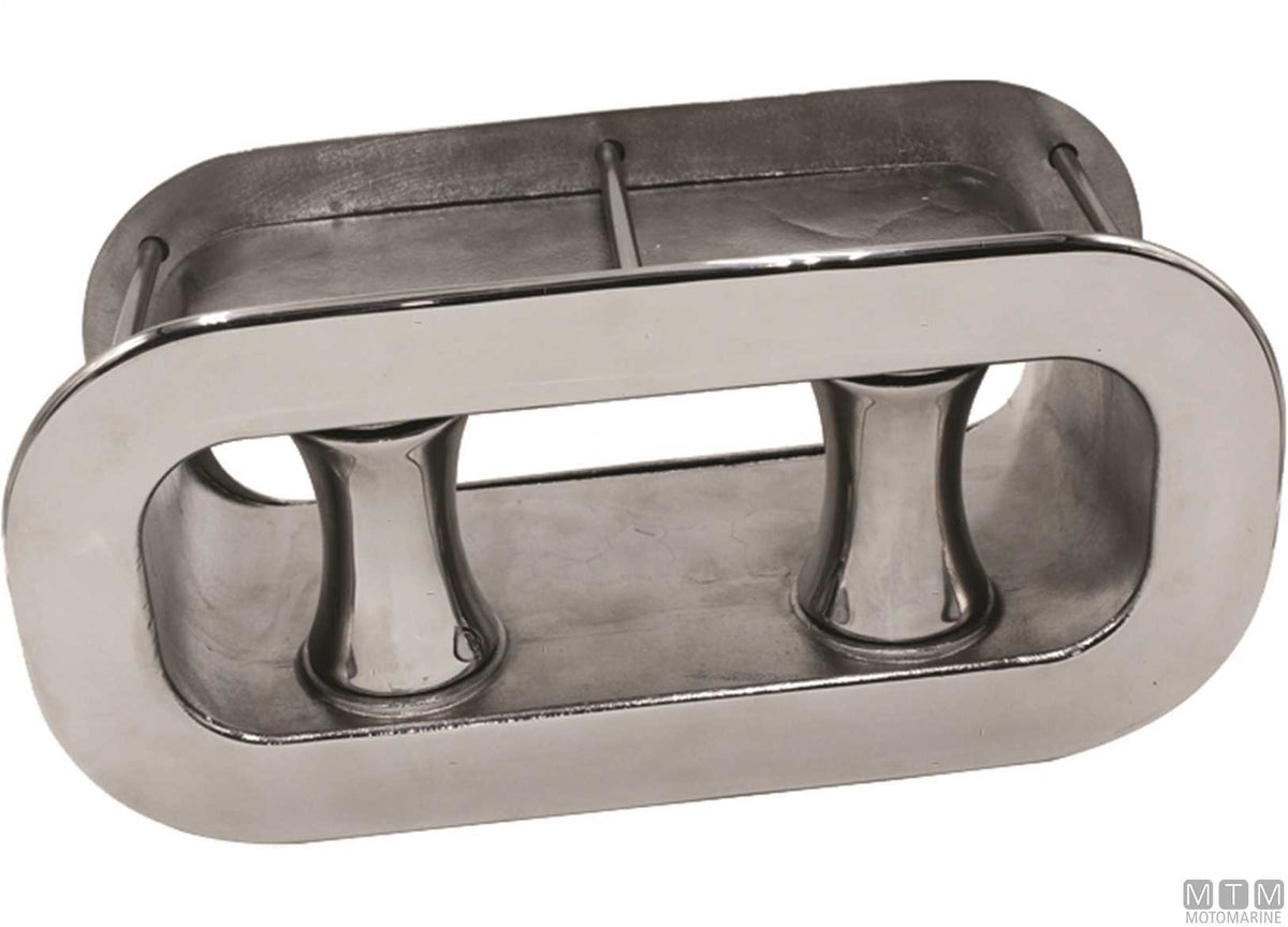 Roller fairlead 340x160 mm in AISI 316 stainless steel - original photo Motomarine Srl