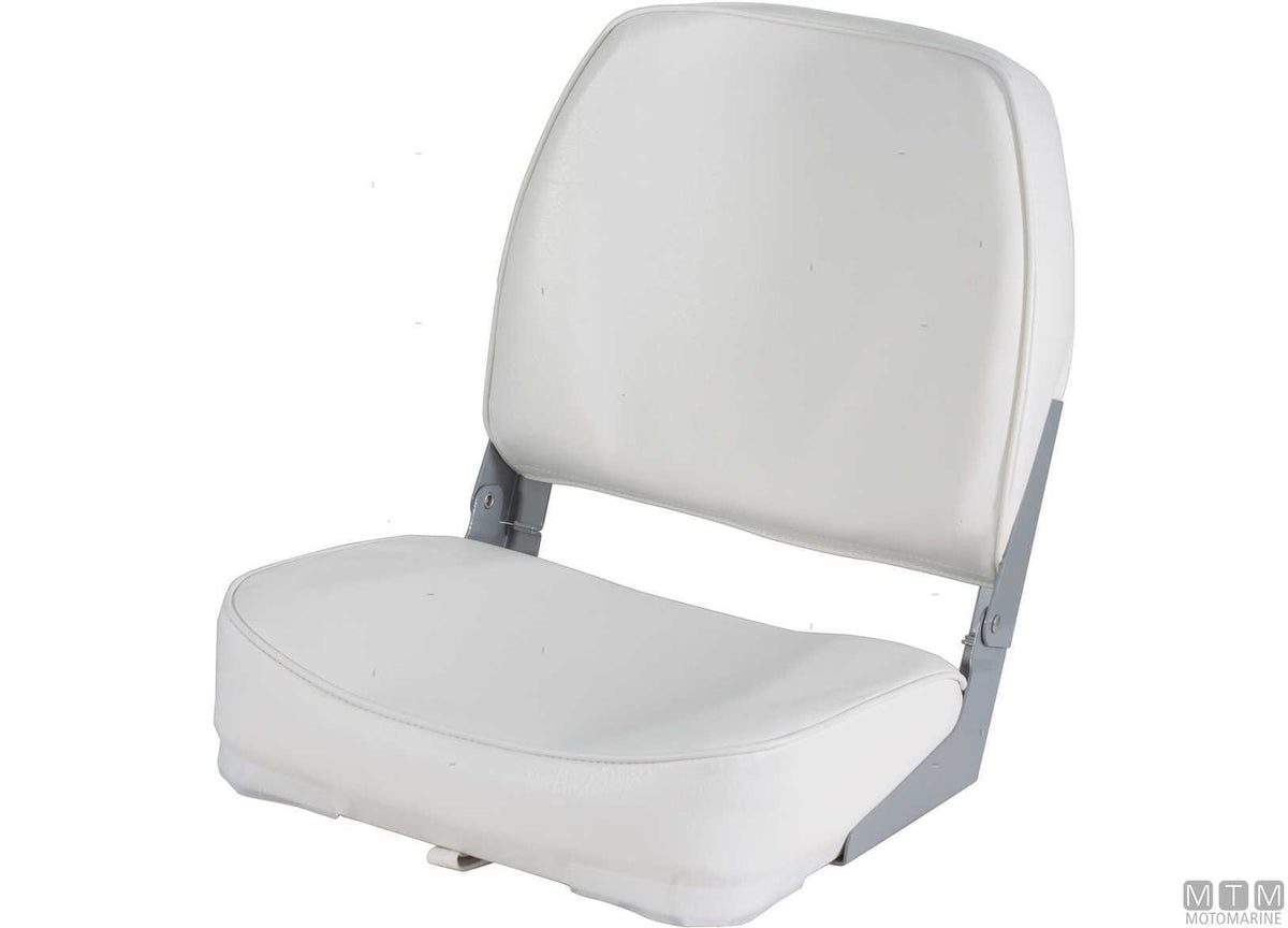 Classic High Back folding seat, white - original photo Motomarine Srl