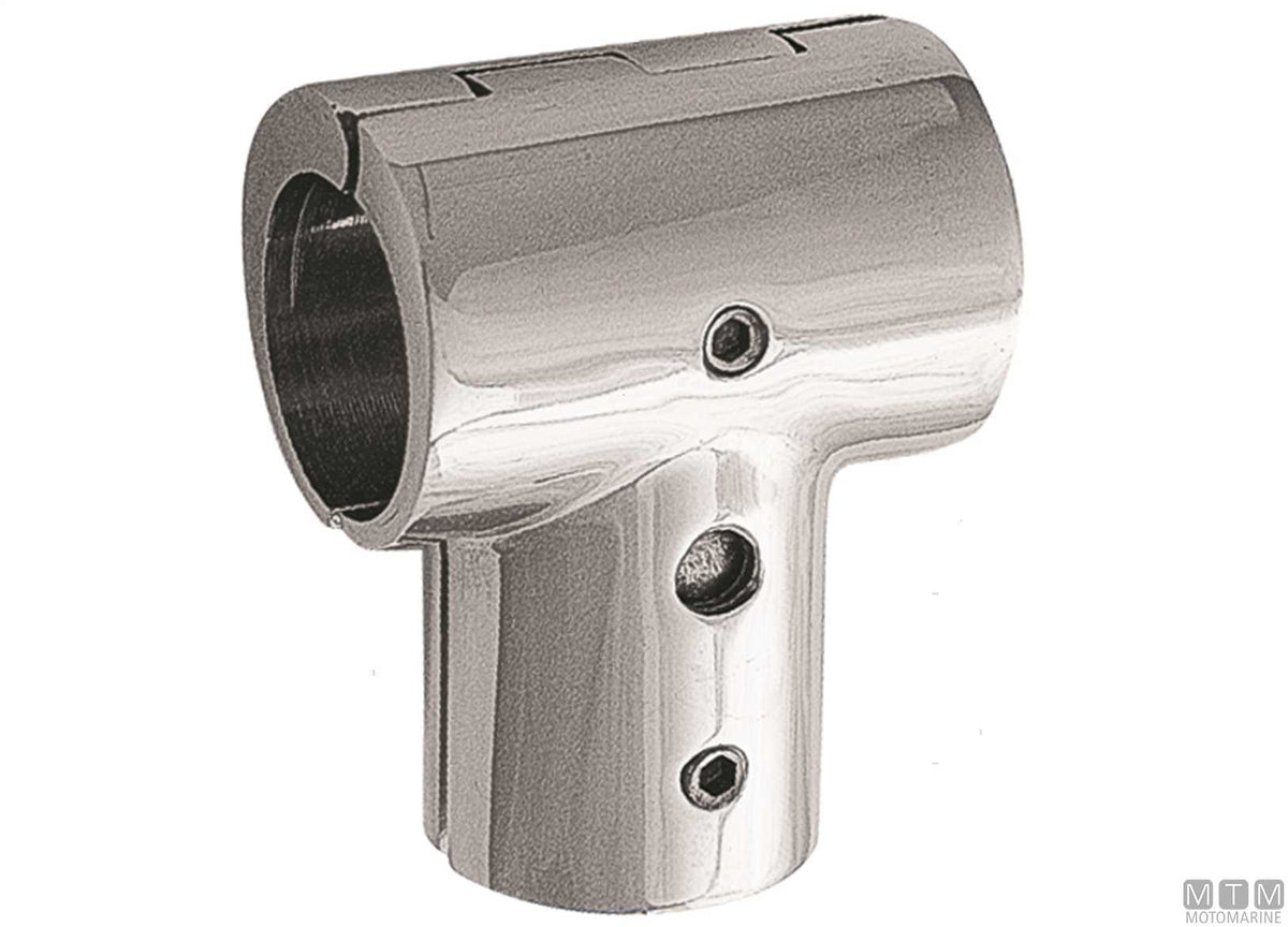 Open T-joint 90° Ø22 mm stainless steel 316 - original photo Motomarine Srl