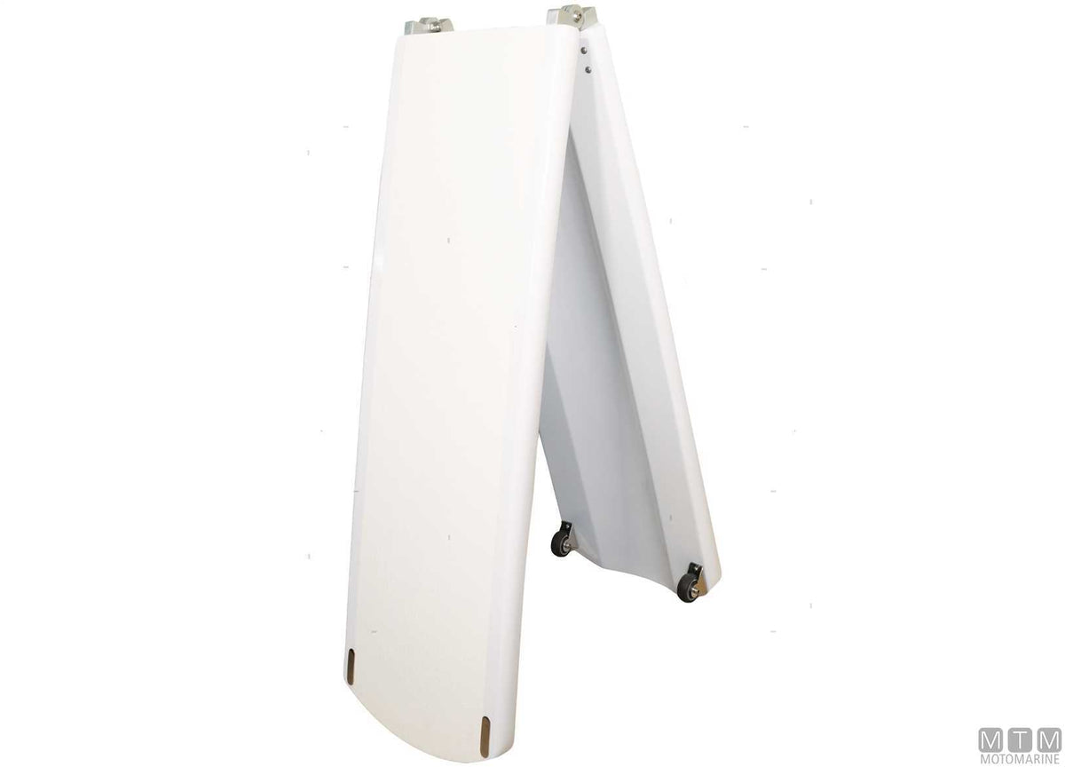 Fixed carbon gangway, L200 cm, white - original photo Motomarine Srl