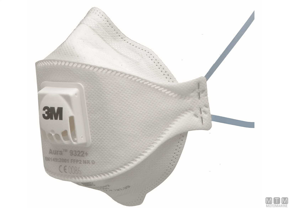 3M Aura 9300+ dust mask with valve FFP2 NR D - original photo Motomarine Srl