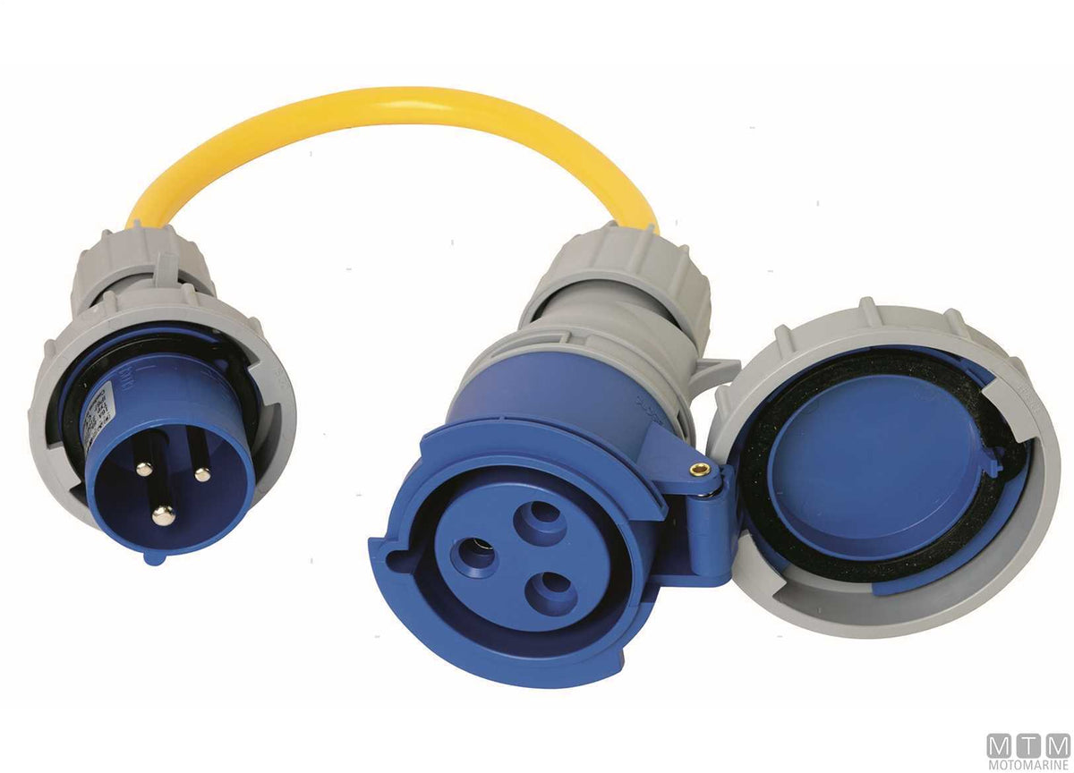 CE extension adapter IP67 socket 16A plug 32A - original photo Motomarine Srl