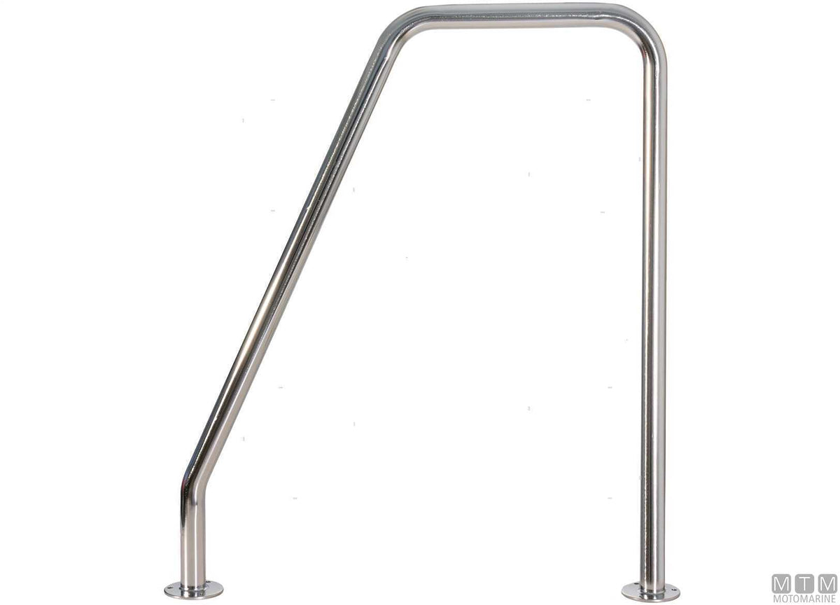 Angled handrail h58.5 cm stainless steel 316 - original photo Motomarine Srl