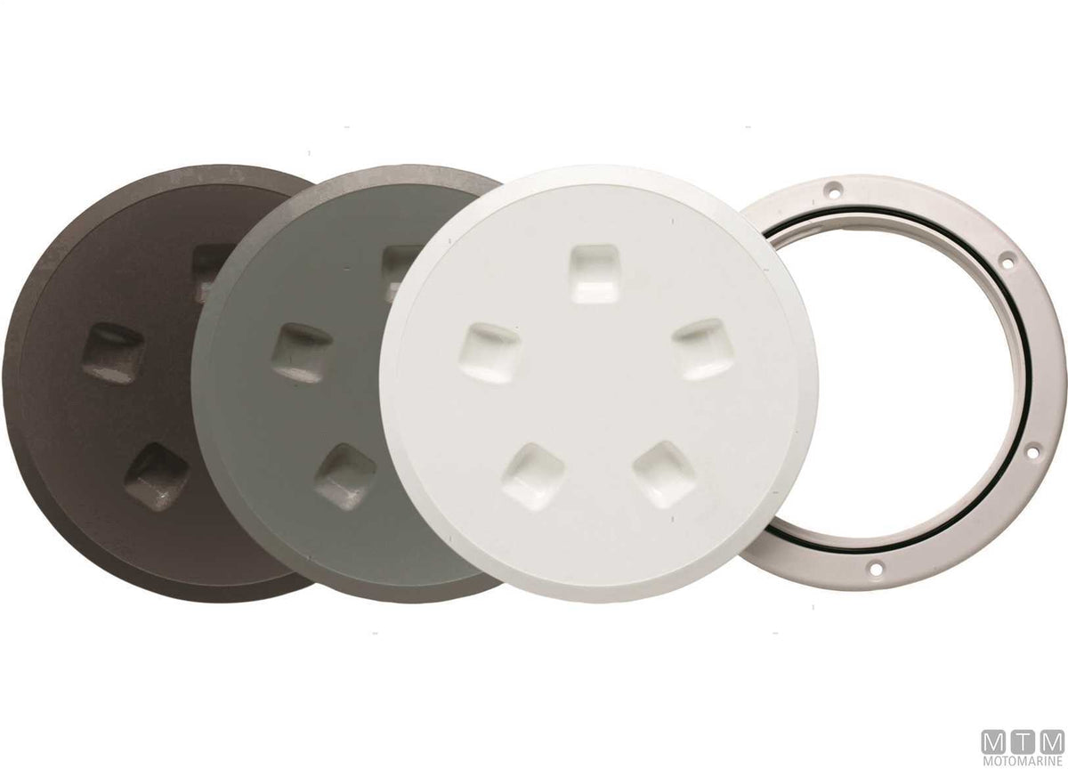 CN1 watertight hatch Ø210 mm white - original photo Motomarine Srl
