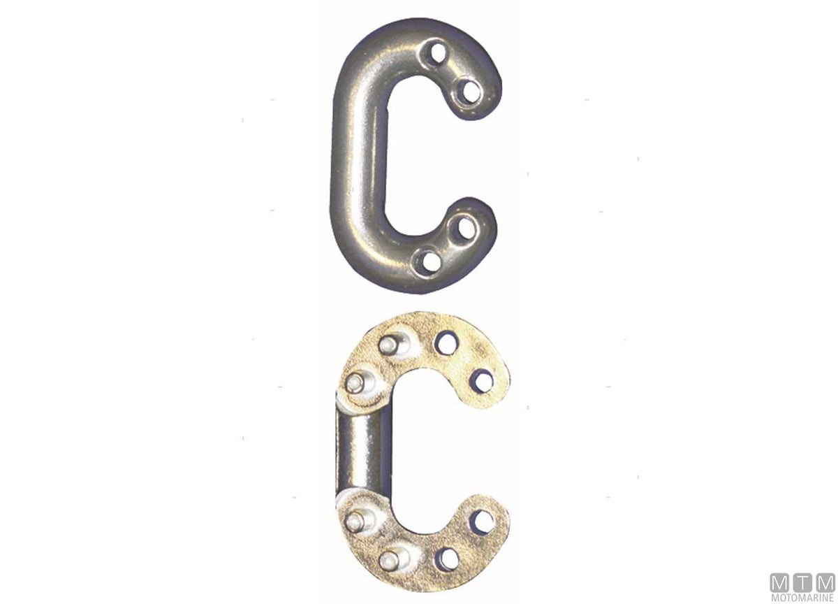 Connecting link for chain Ø12 mm 8 pins stainless steel 316 - original photo Motomarine Srl