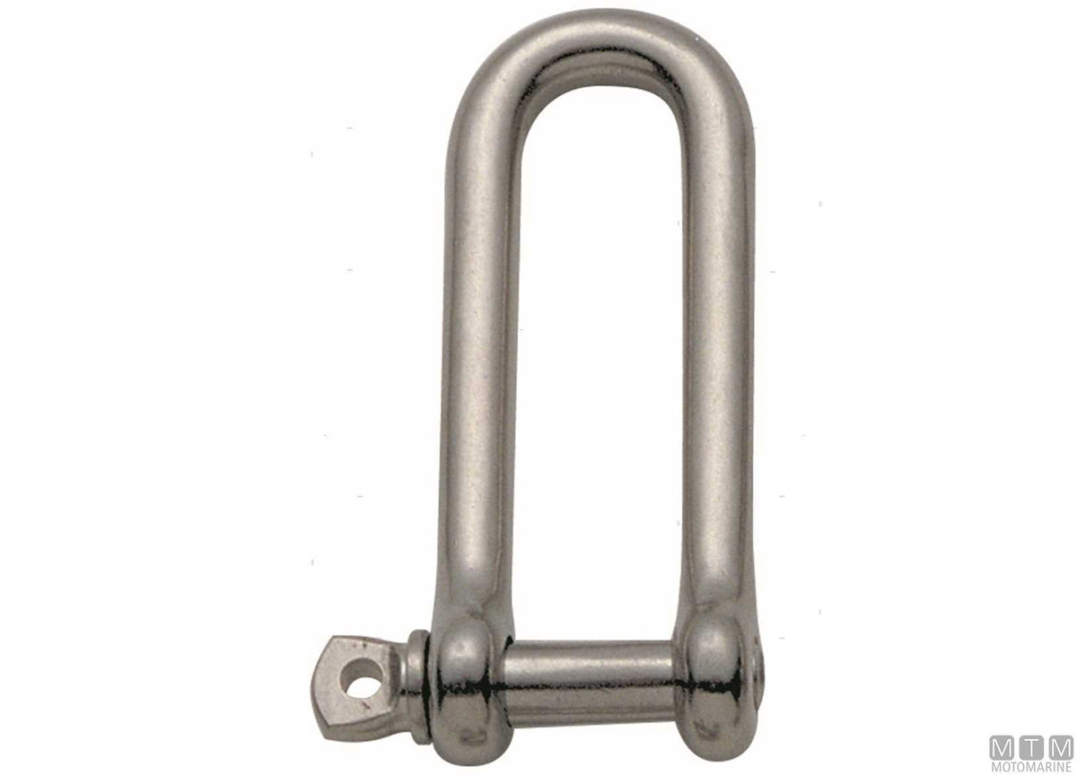 Long shackle Ø6 mm AISI 316 stainless steel - original photo Motomarine Srl