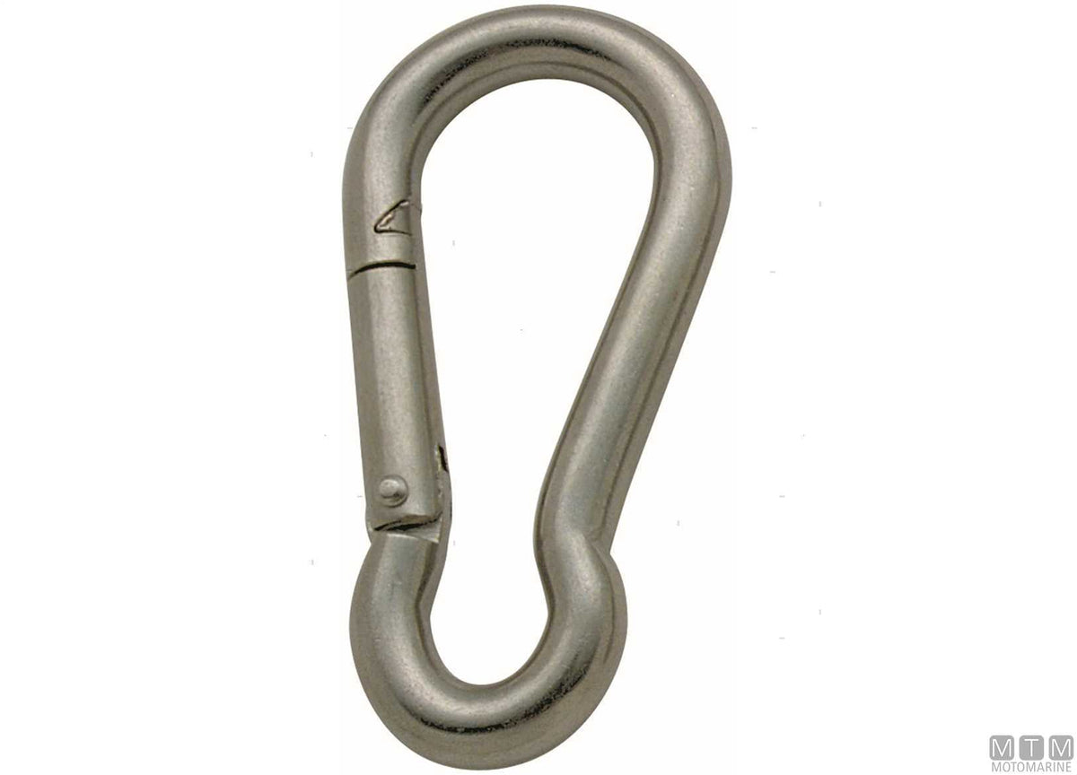 Classic snap hook Ø13 mm stainless steel 316 - original photo Motomarine Srl