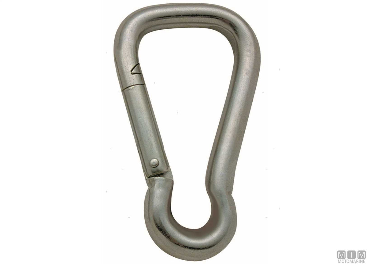 Wide snap hook Ø10 mm stainless steel 316 - original photo Motomarine Srl