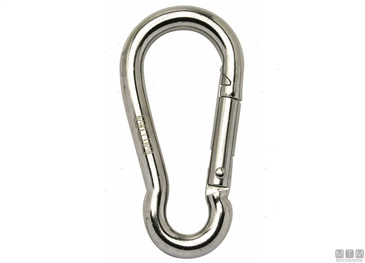 Classic snap hook Ø6 mm stainless steel 316 blister pack - original photo Motomarine Srl