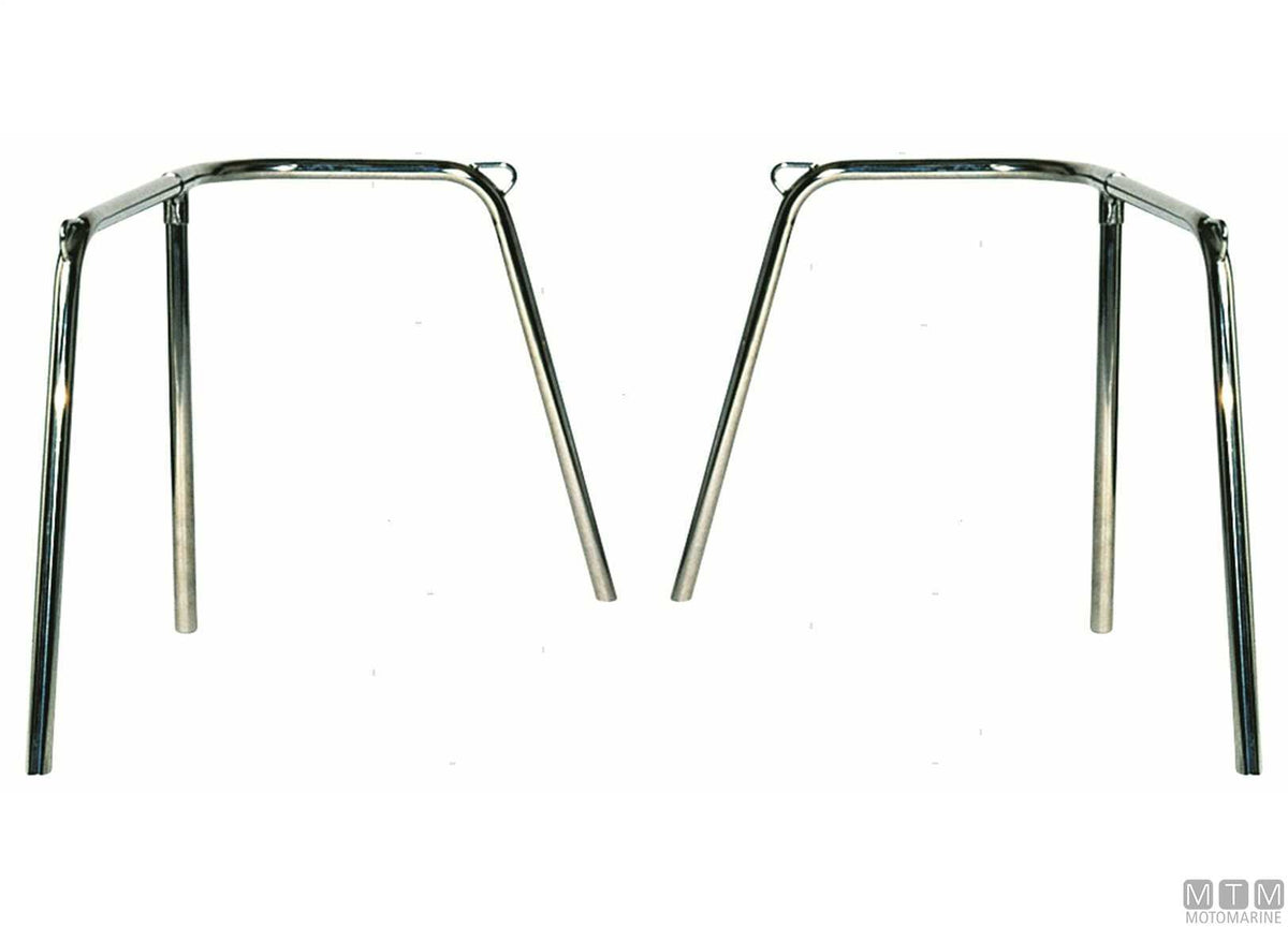 Stern pulpit Ø22 mm H45 cm AISI 316 stainless steel - original photo Motomarine Srl