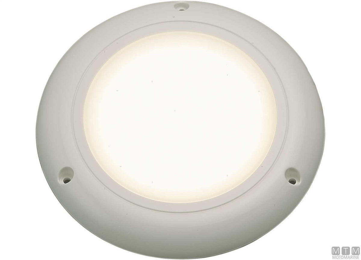 Slim LED ceiling light IP67 Ø130 mm - original photo Motomarine Srl