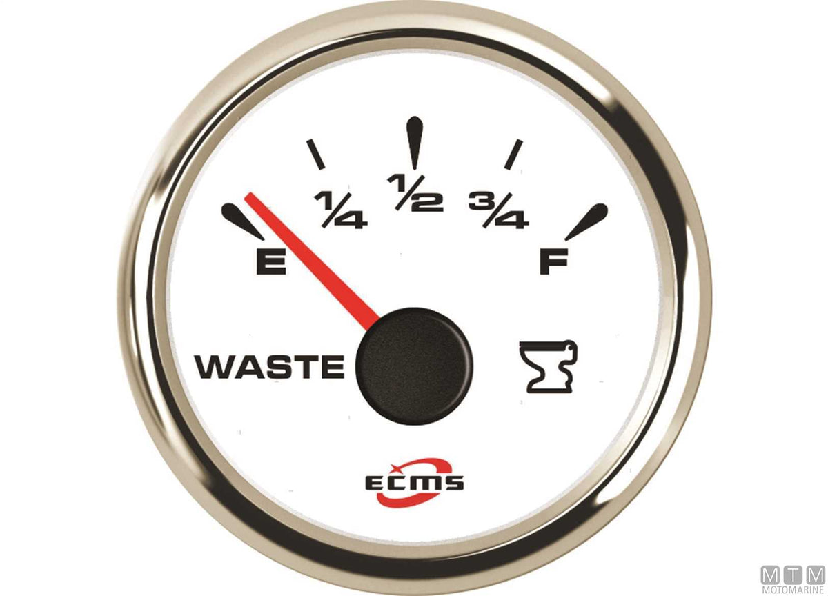 Hour meter White/Chrome - original photo Motomarine Srl