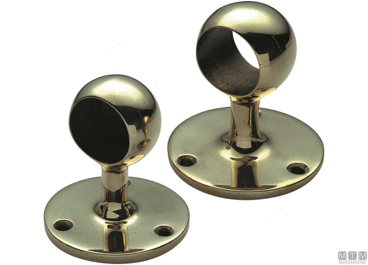 End support Ø30 mm polished brass - original photo Motomarine Srl