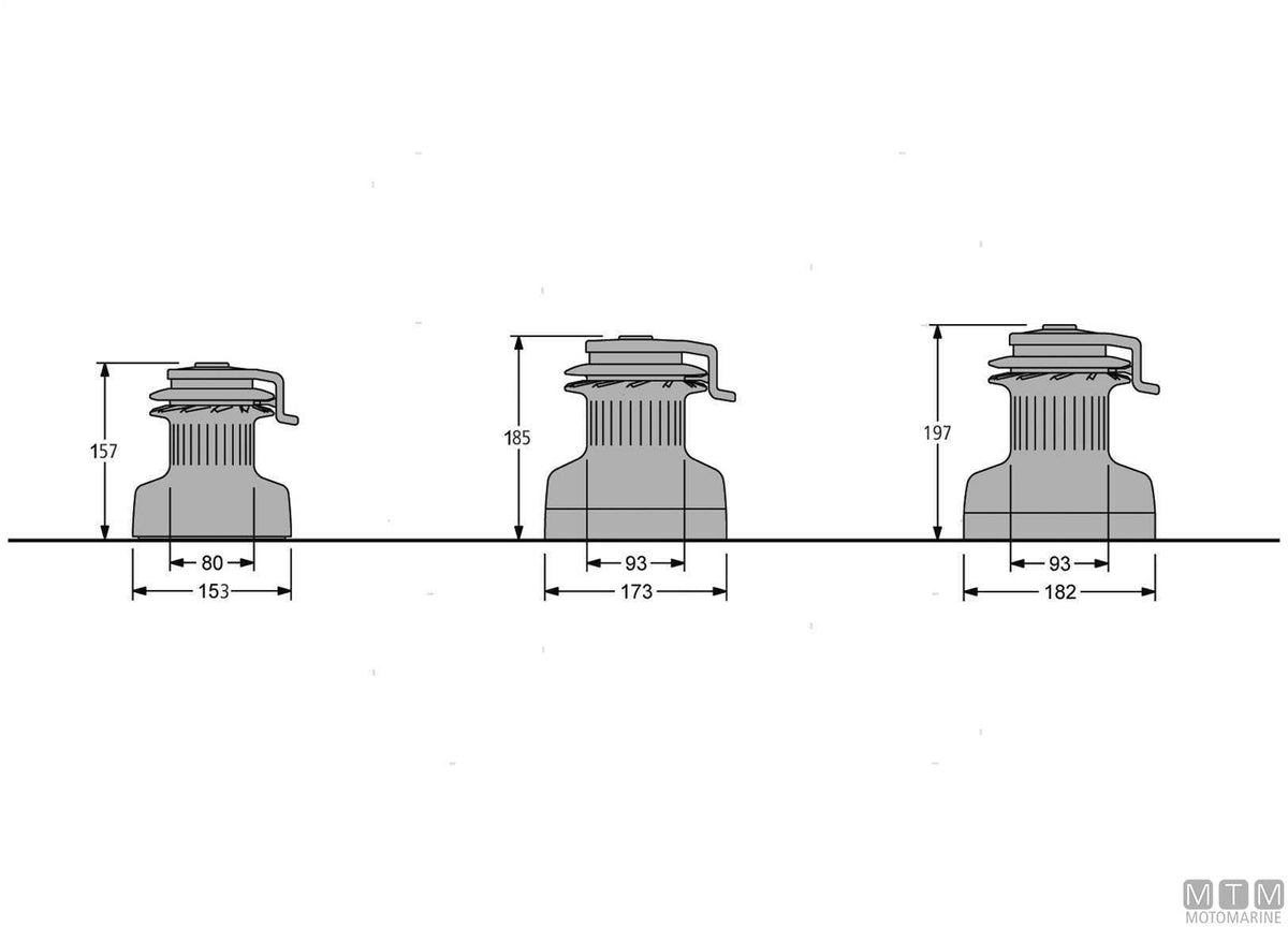Antal Self-Tailing Winch XT44 - original photo Motomarine Srl