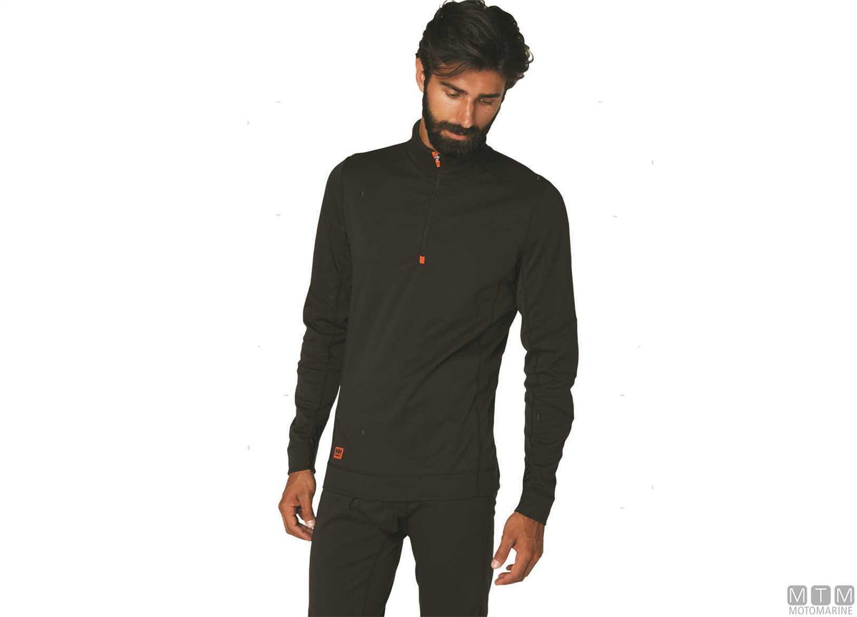 T-shirt H/H Lifa Max with half zip 990 black 2XL - original photo Motomarine Srl